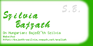 szilvia bajzath business card